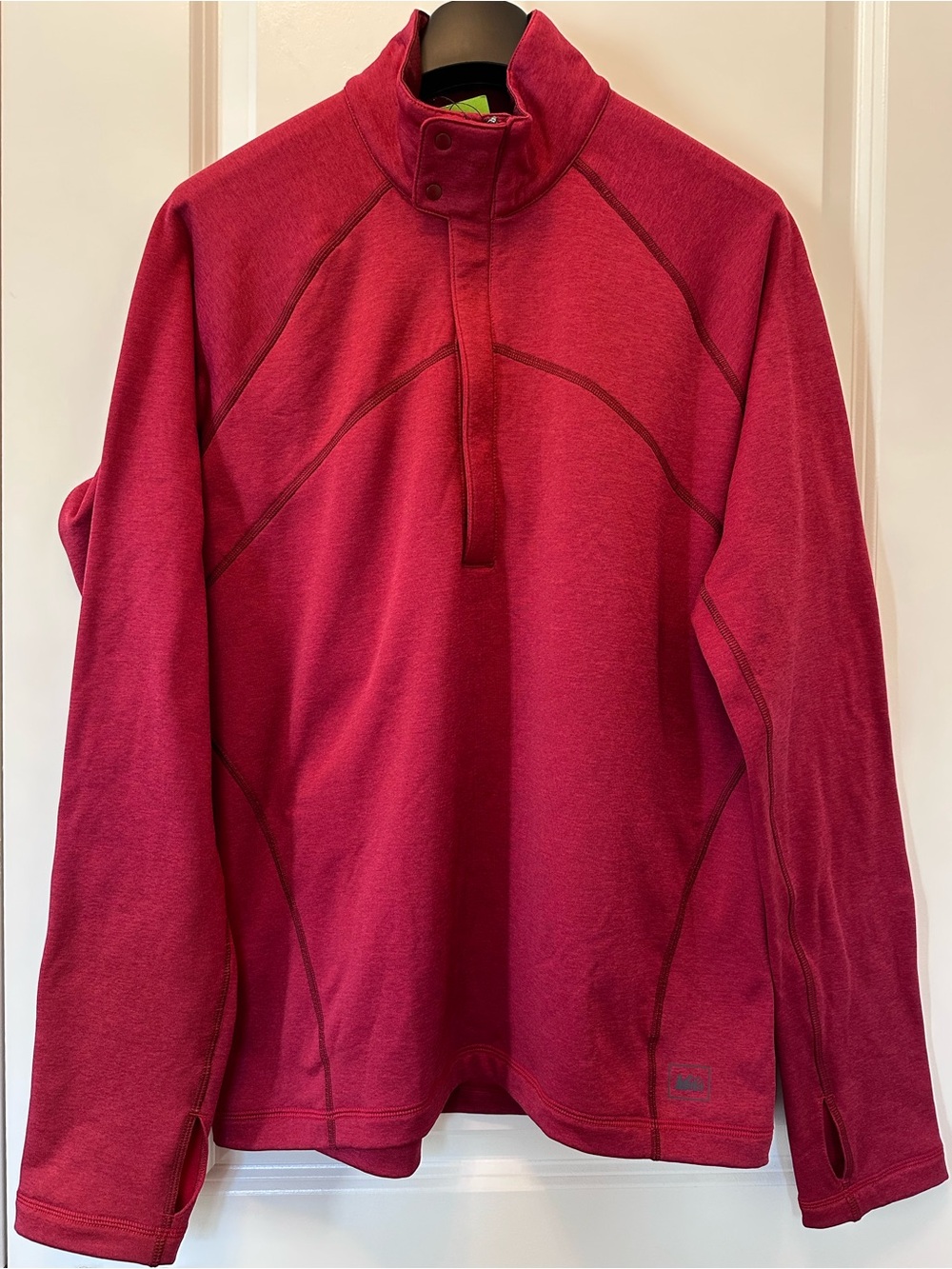 REI Men's Winterflyte Half-Zip Pullover Long Sleeve in Berry Red Size M